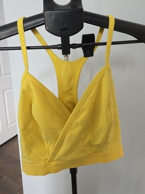 Fabletics Yellow Racerback Bralette